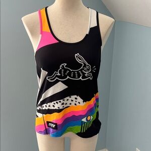 Multicolor Graphic Racerback Tank